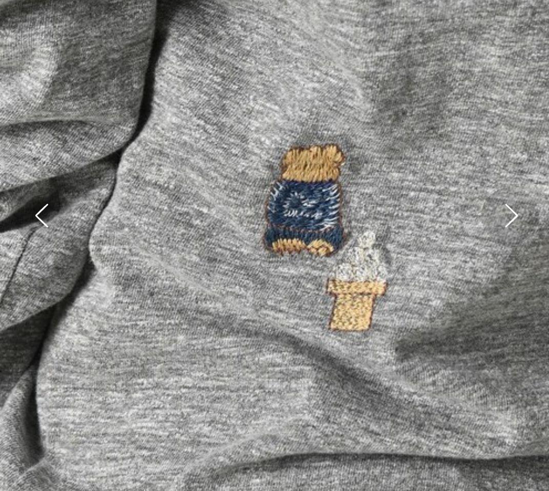 45R Tsu.ki.miiブル刺繍の四角Tシャツ(再び・トップ)