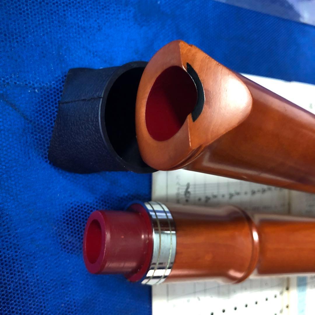 銘木 武蔵野 尺八 琴古流 郡山流 楓木 尺八寸管15A 付属品付き