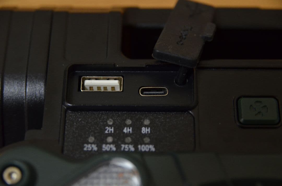 ポータブルファン ソーラーパネル対応