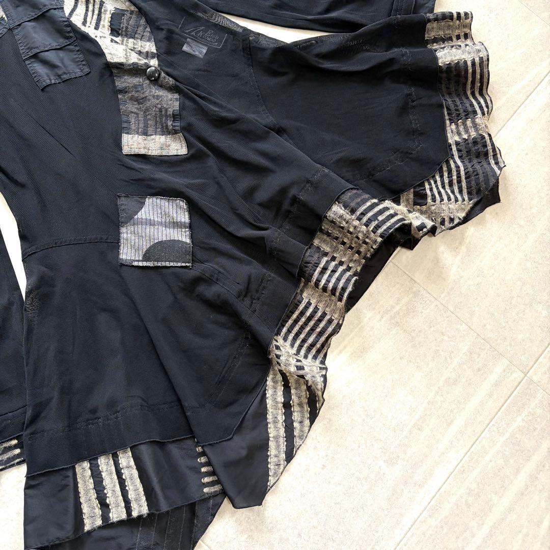 エイココンドウ パワーネット シアー パッチワーク ワンピース チュニック 変形