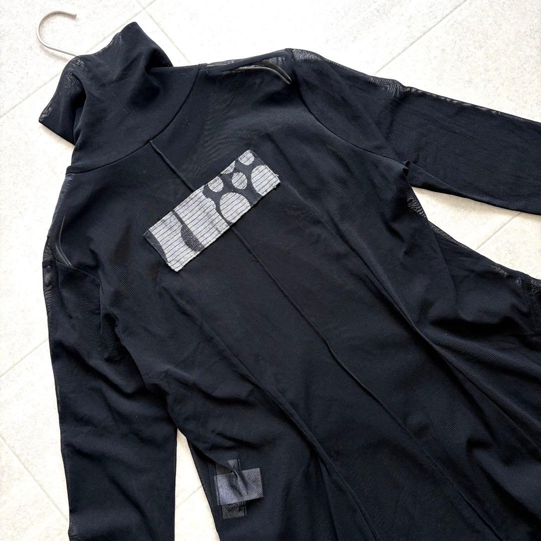 エイココンドウ パワーネット シアー パッチワーク ワンピース チュニック 変形