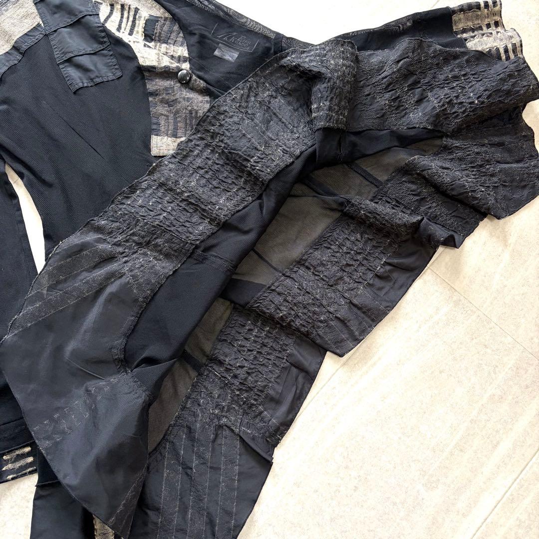 エイココンドウ パワーネット シアー パッチワーク ワンピース チュニック 変形