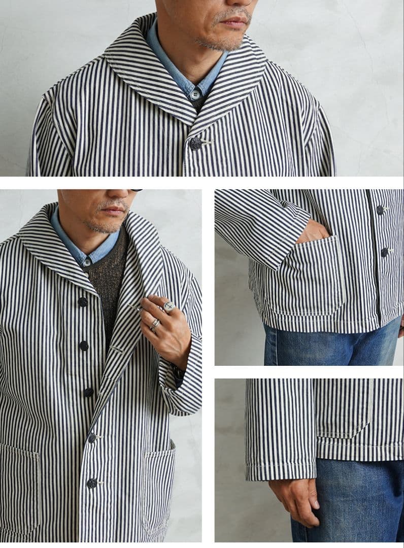 WAIPER.inc 米軍 U.S.NAVY ヒッコリー ジャケット Lサイズ