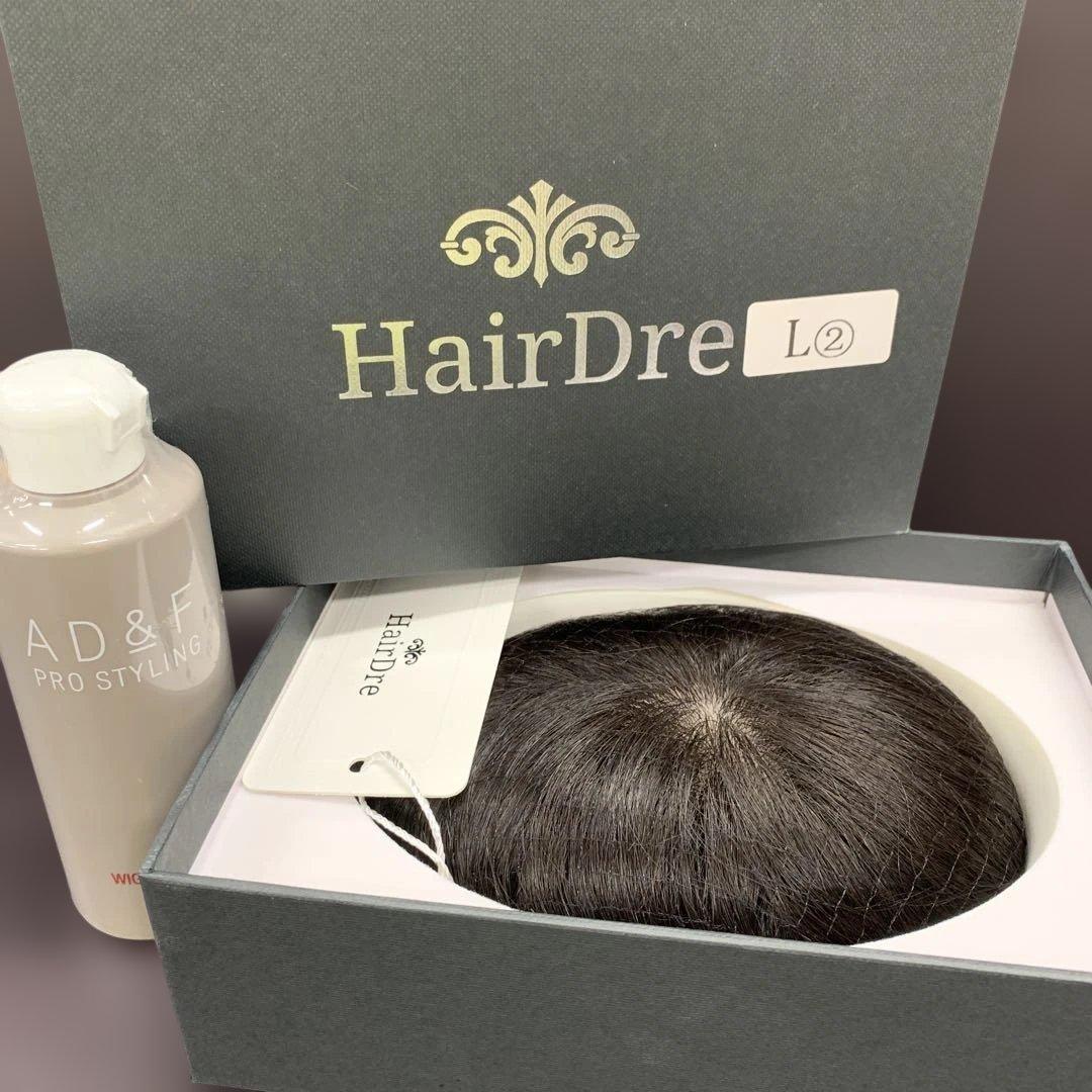 HairDre ヘアドレ　L② 人毛100%ウィッグ ダークブラウン黒茶