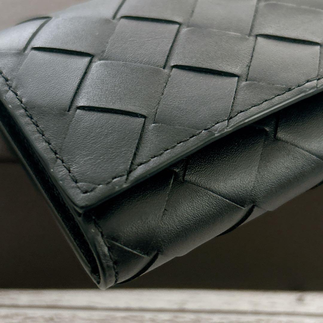 極美品【ボッテガヴェネタ】 キーケース メンズ イントレチャート ブラック