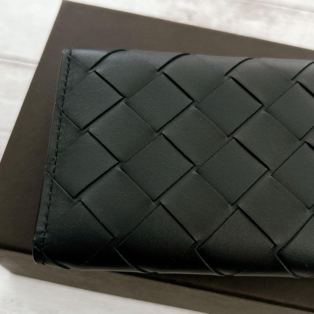 極美品【ボッテガヴェネタ】 キーケース メンズ イントレチャート ブラック