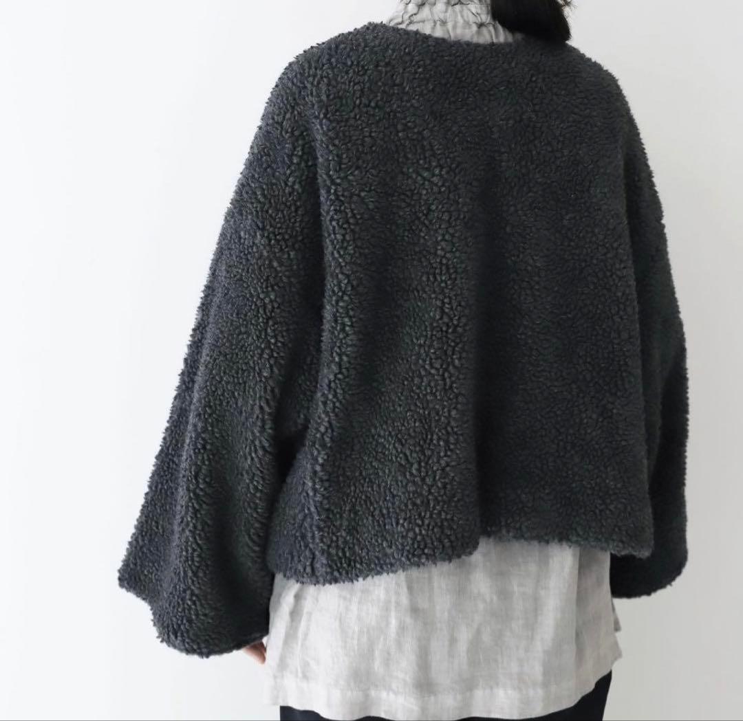 ネストローブ nest robe ウールボアノーカラージャケット