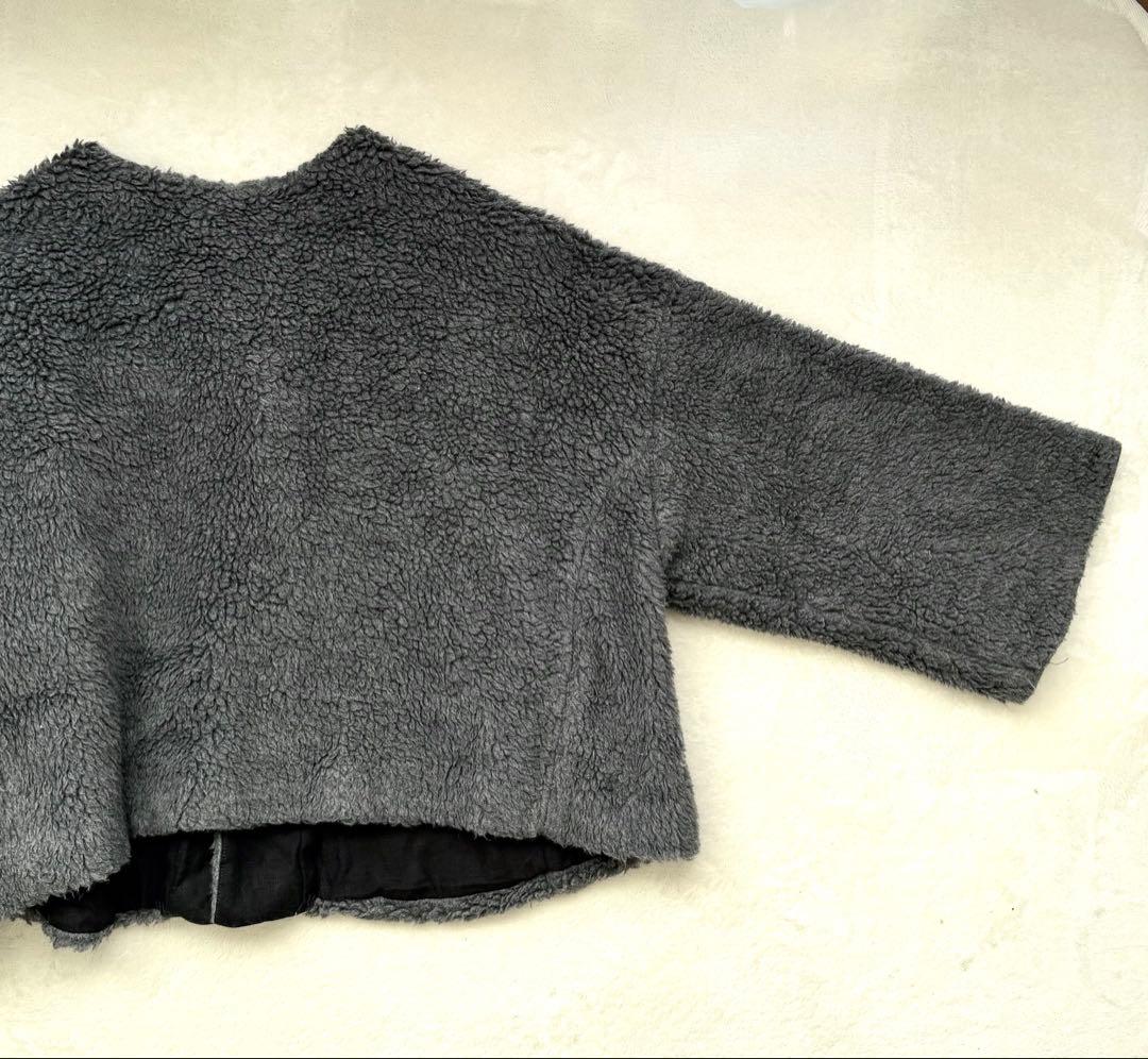 ネストローブ nest robe ウールボアノーカラージャケット