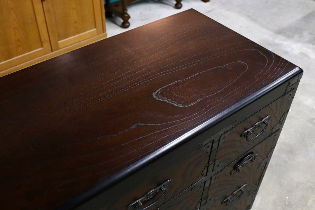 GMIS130○民芸家具 サイドボード リビングボード 整理箪笥 チェスト 民藝