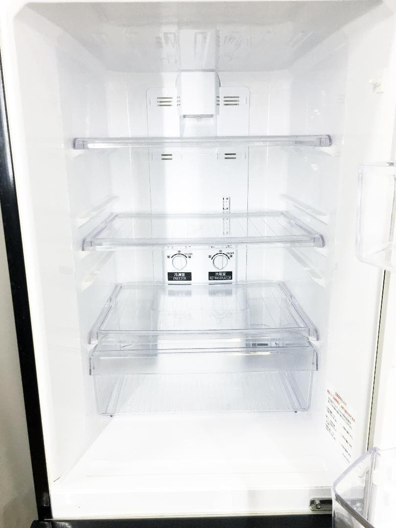 ◆三菱 146L ラウンドカット 2ドア冷蔵庫 ブラック 黒【♦MR-P15T】