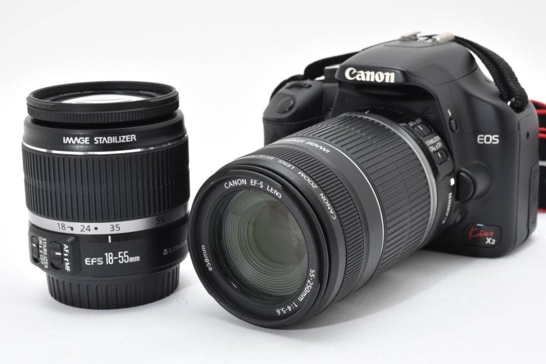 ■ 美品 ■ Canon EOS Kiss X2 ダブルレンズキット 箱付き
