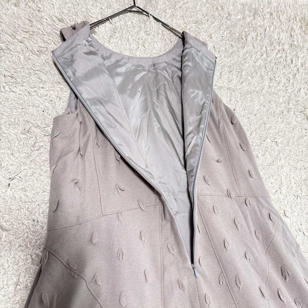 山﨑美紀センソユニコ t.b リーフモチーフ ウール混ノースリーブ