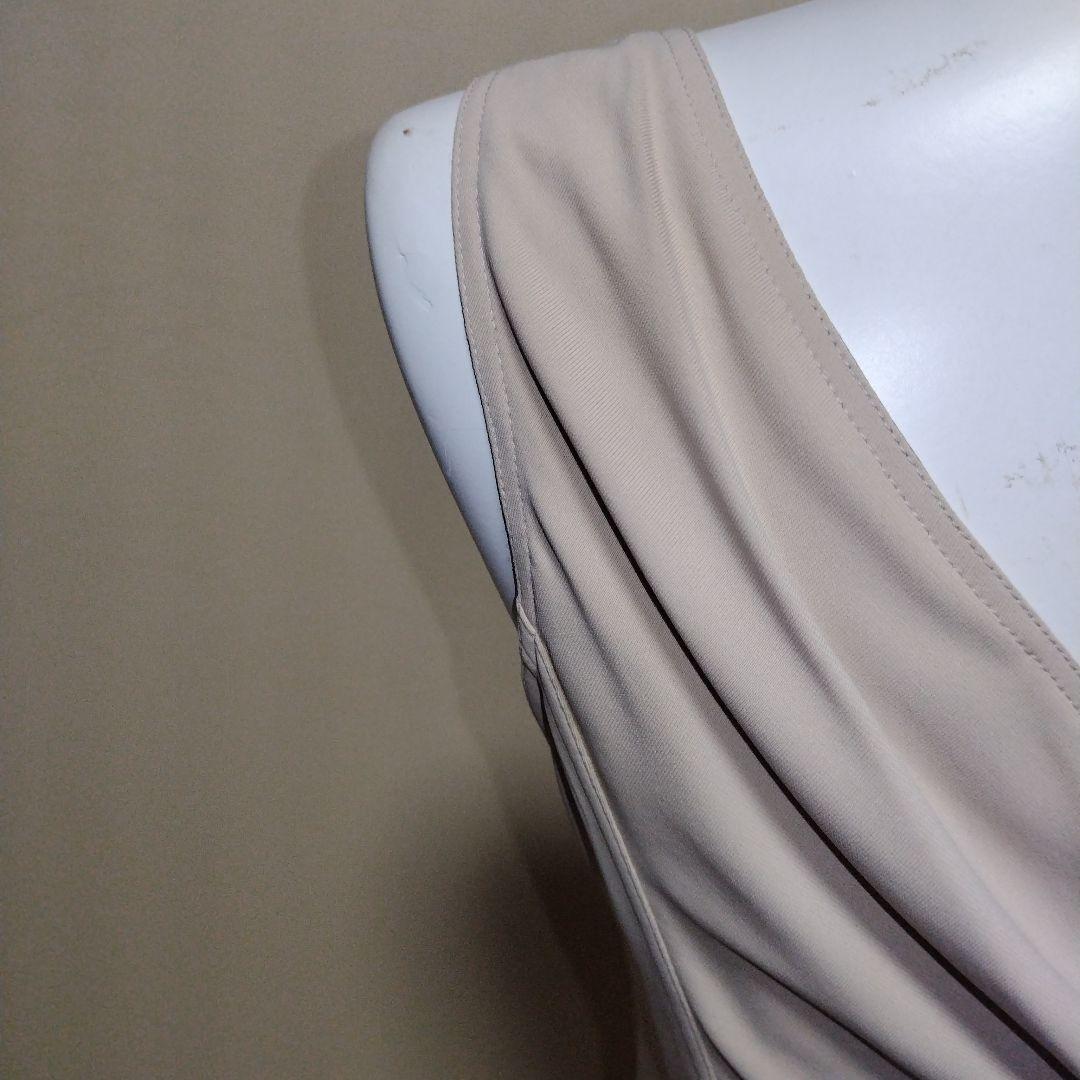 galliano ベージュ ドレープタイトドレス