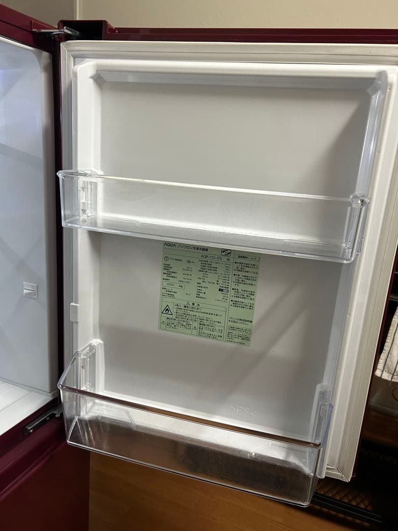 【AQUA】ノンフロン冷凍冷蔵庫 AQR-17J (R)型 2020年製