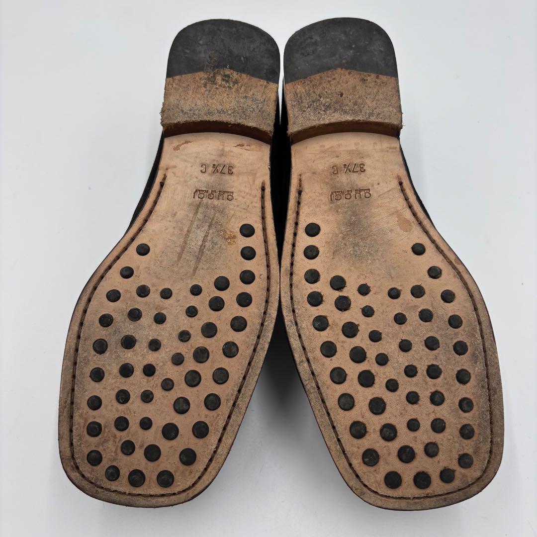 GUCCI グッチ ホースビット スエード ローファー ブラック 約24.5㎝