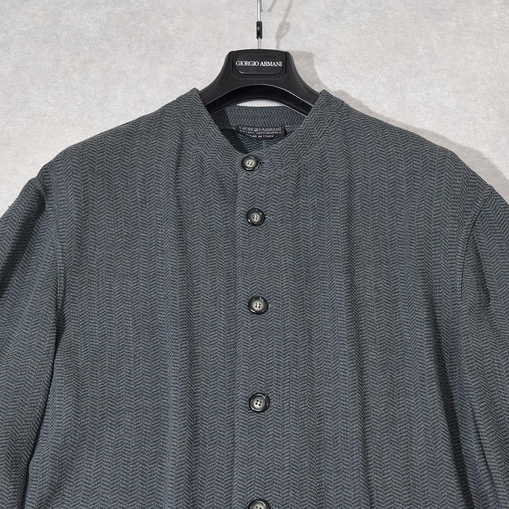 80s vintage Giorgio Armani マオカラーニットジャケット