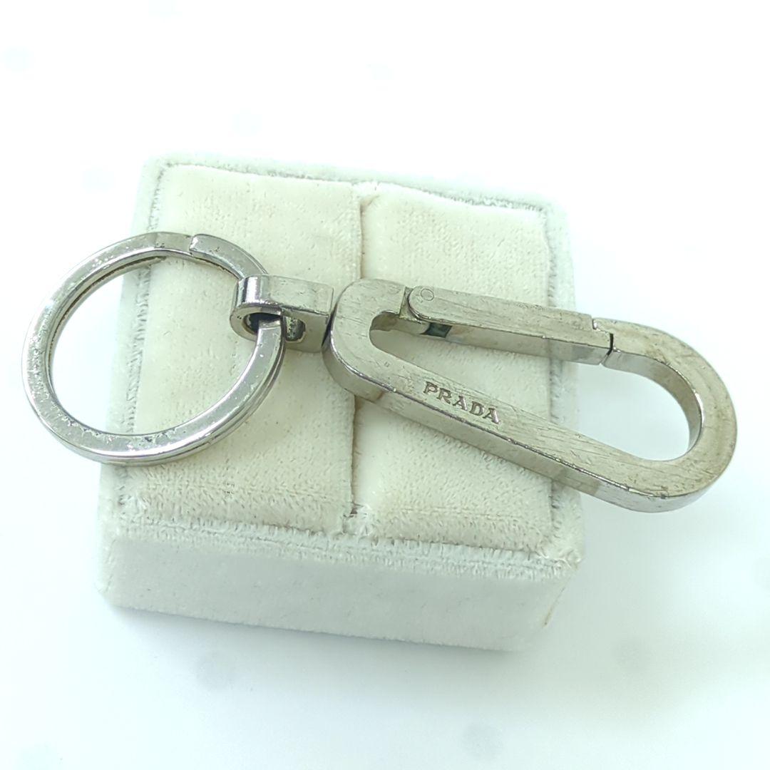 PRADA プラダ カラビナ キーリング キーホルダー シルバーカラー