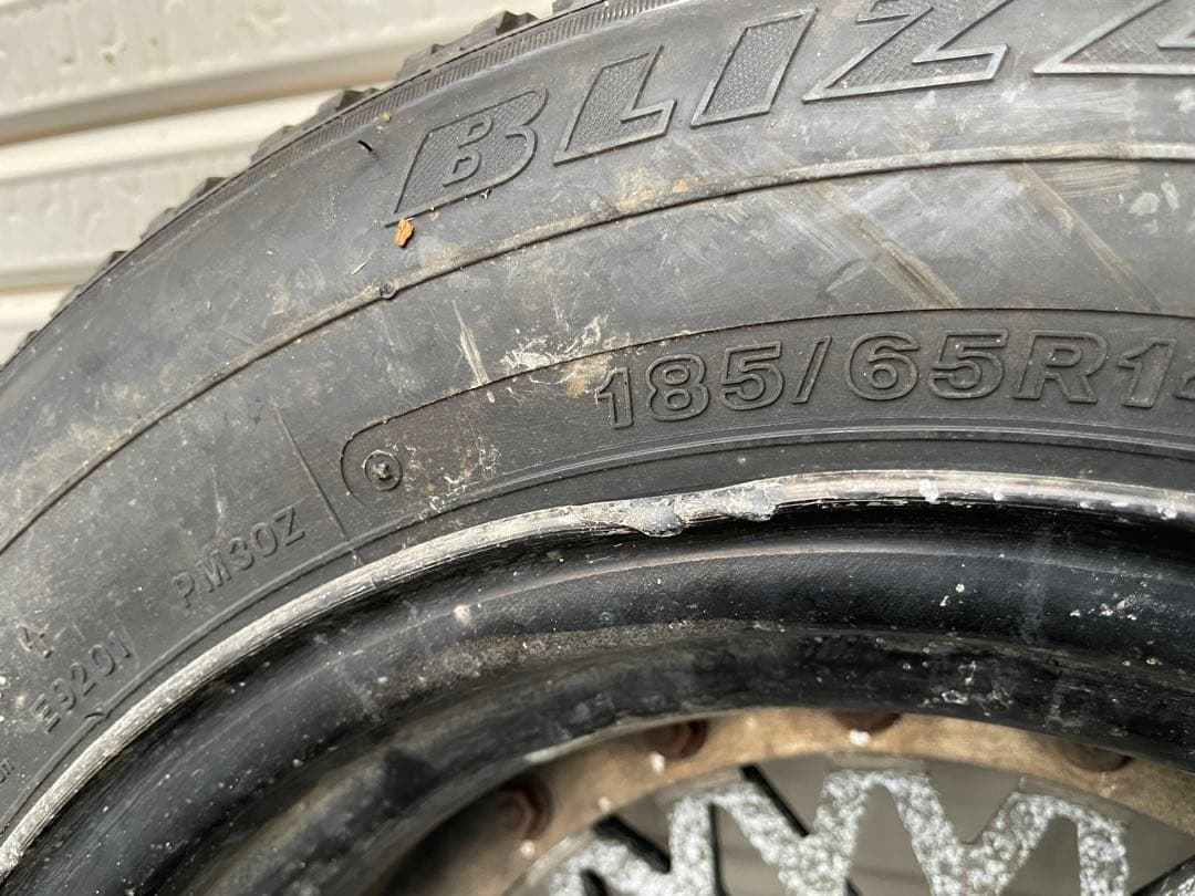 旧車WORKメッシュホイール当時物114.3おまけスタッドレス185/65R14