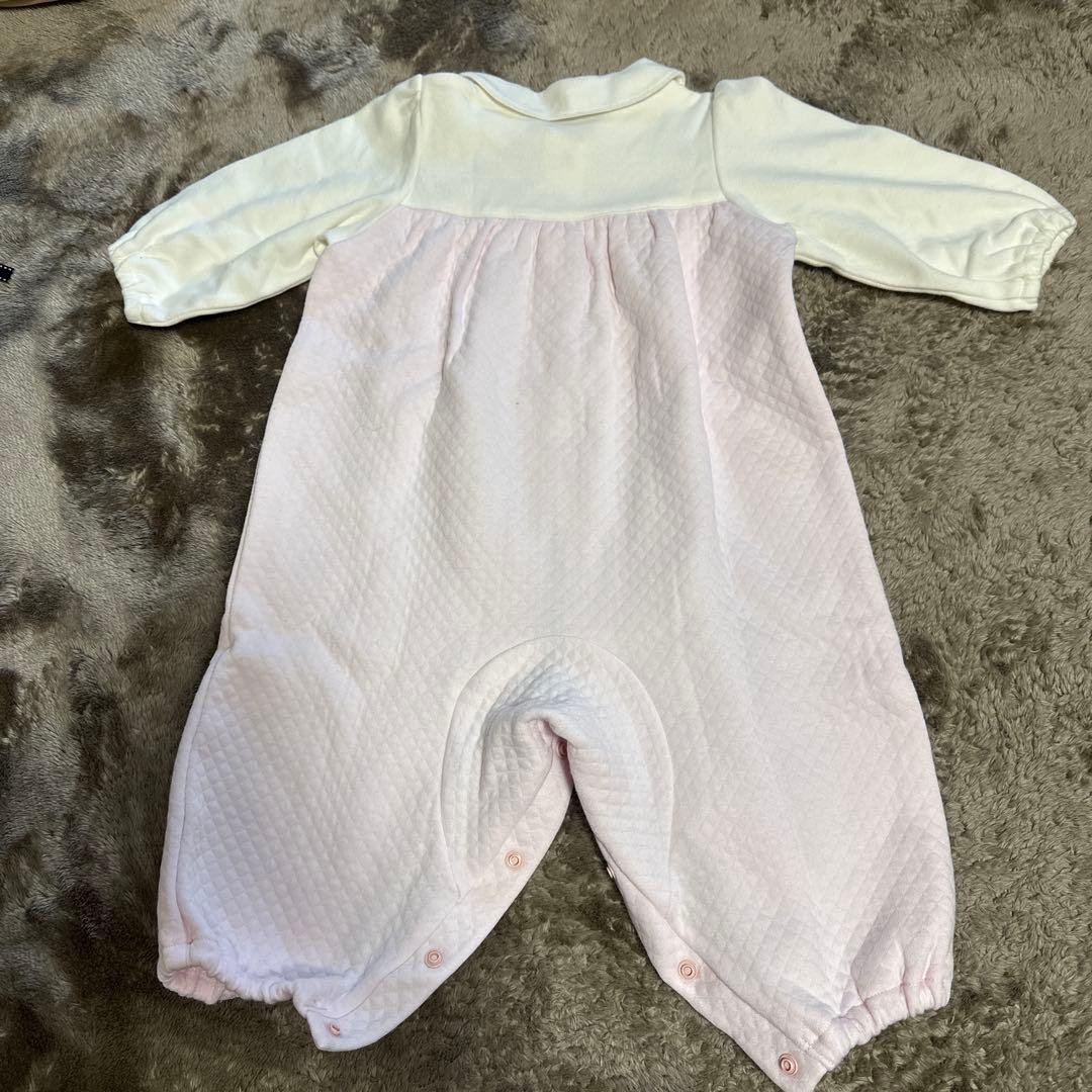 familiar ロンパース ピンク・ホワイト