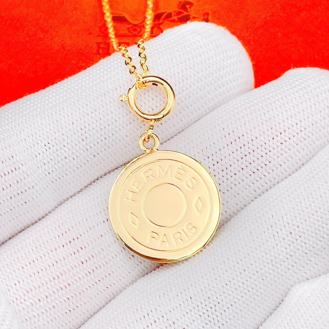 ◇エルメス◇ 新品仕上済 セリエ ネックレス ペンダント 大 ゴールド ブランド