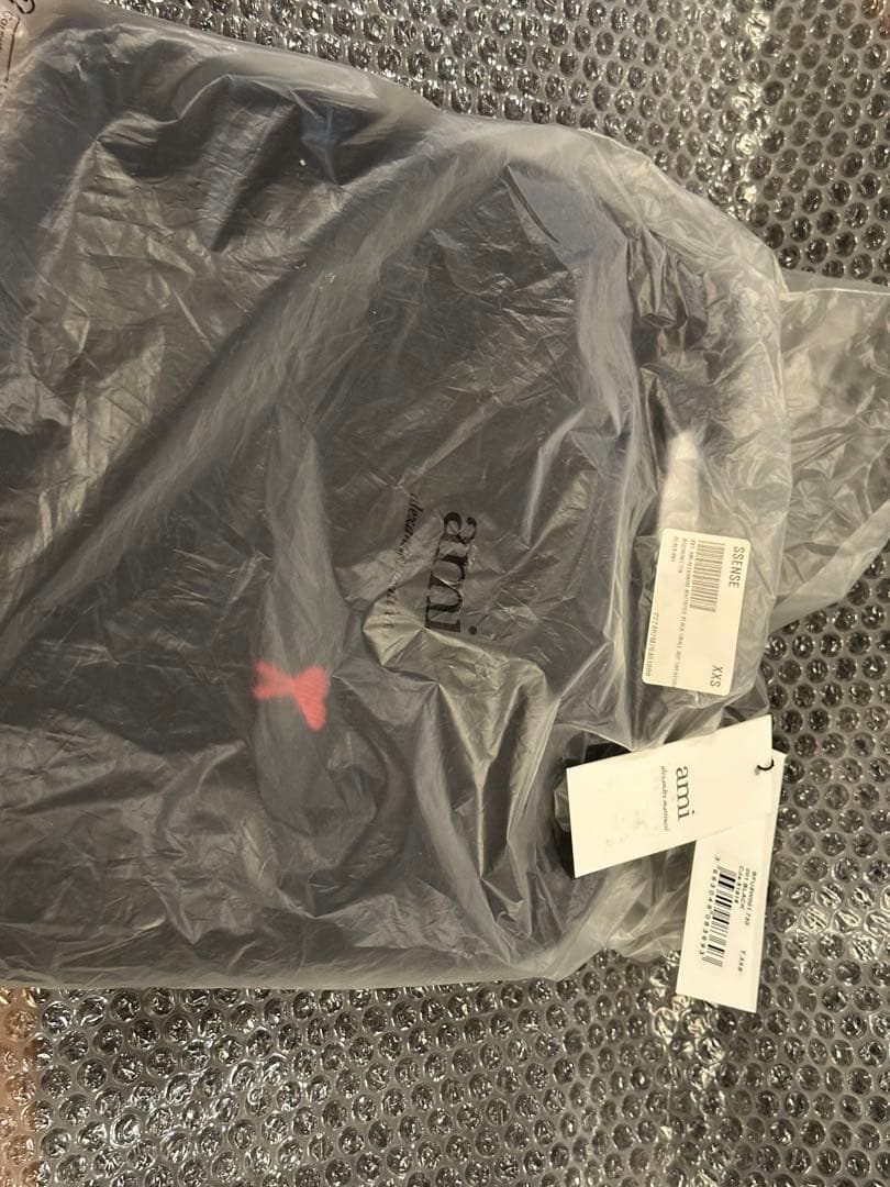 新品タグ付き ami ブラック スウェット トレーナー 長袖 XXSサイズ