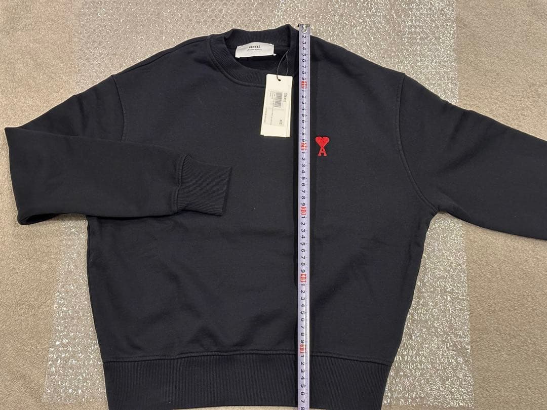 新品タグ付き ami ブラック スウェット トレーナー 長袖 XXSサイズ