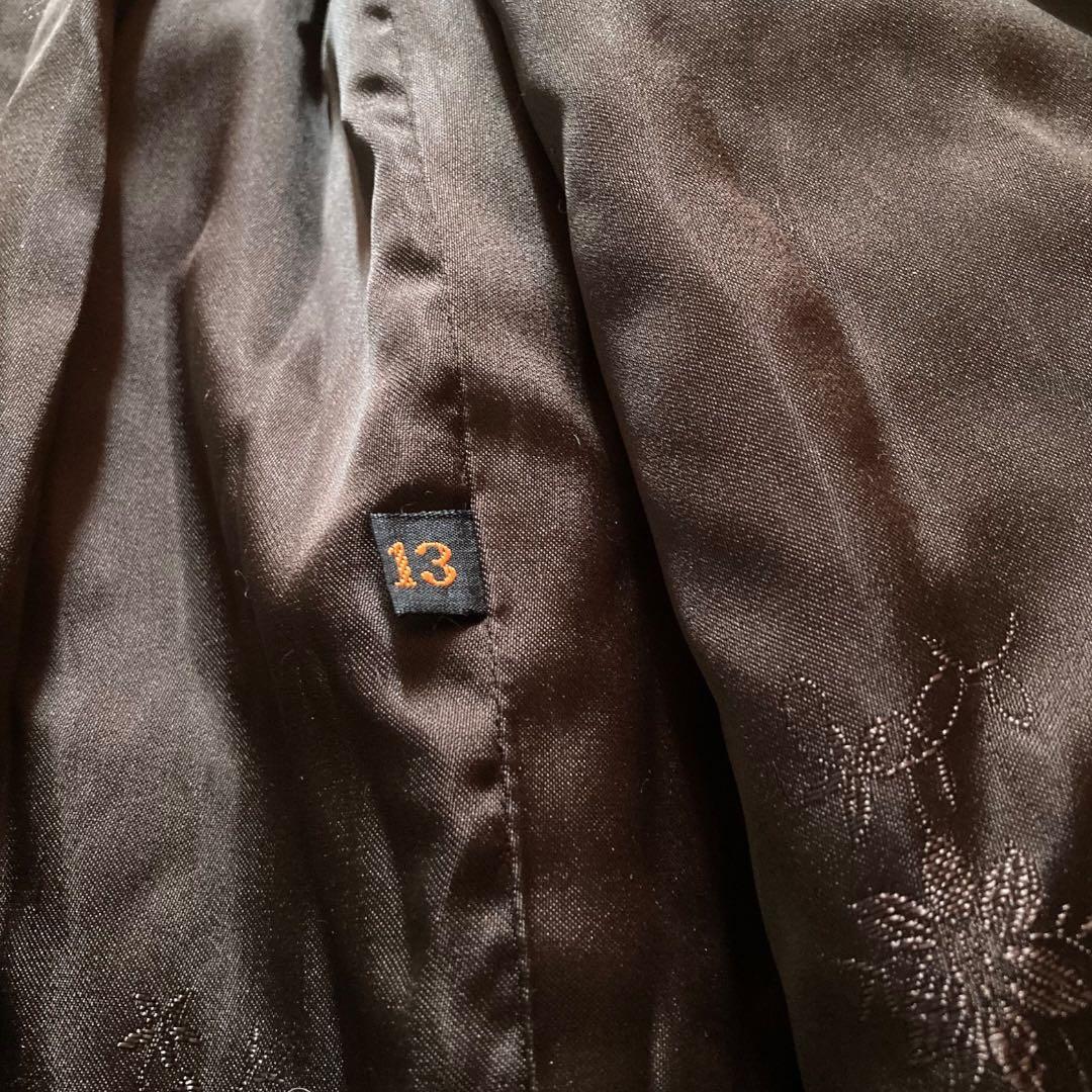 SAGA MINK　銀サガ ダークミンク　ファーコート ハーフコート　13　濃茶