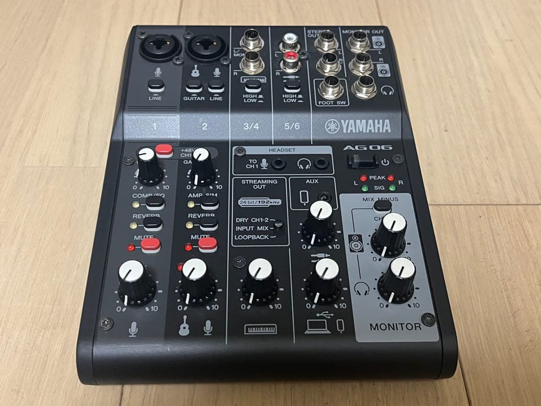 YAMAHA AG06 MK2 ミキサー/キャリーバッグ付き