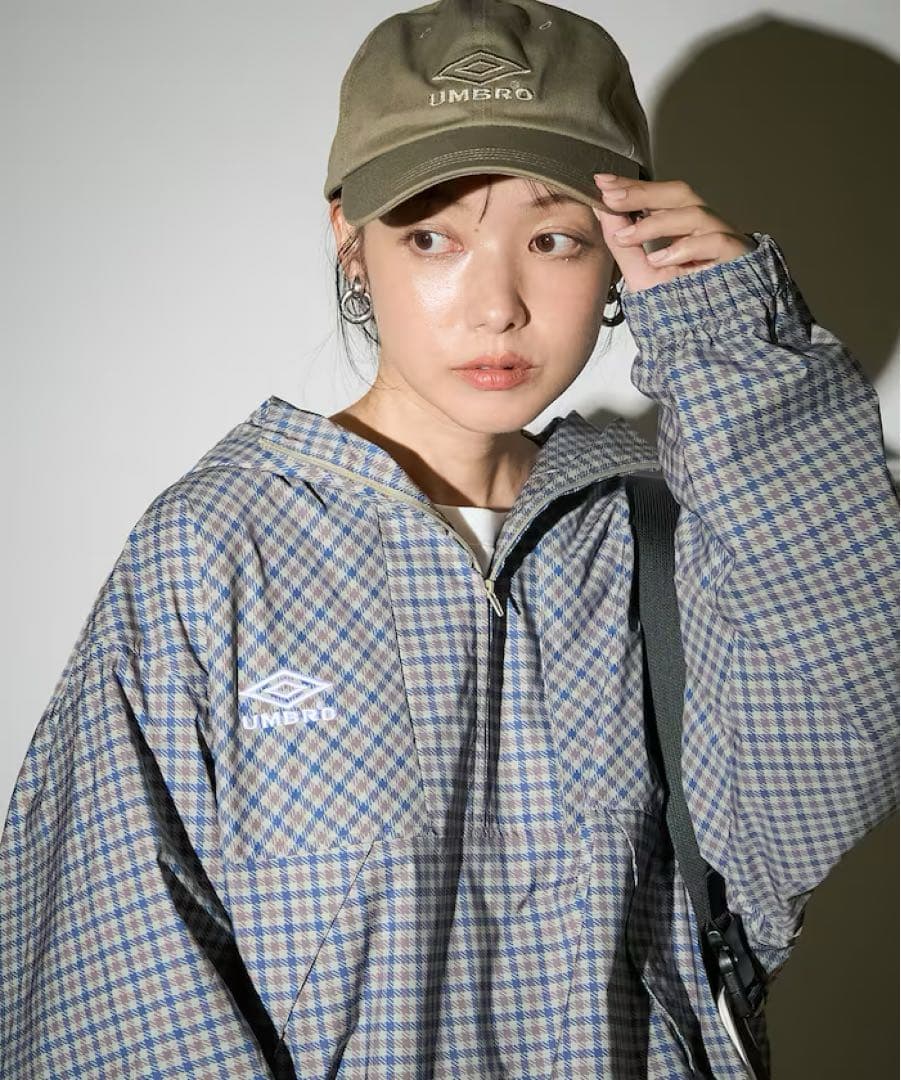 フリークスストア UMBRO チェック柄 ナイロンジャケット