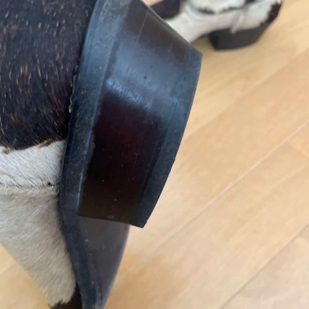 ウエスタンブーツ 牛革 ブラウンホワイト