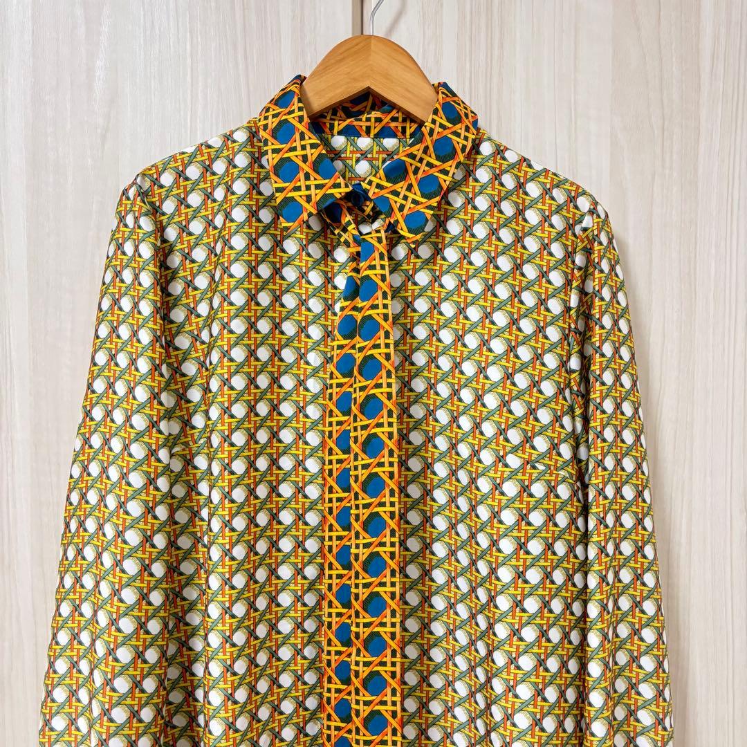 【新品未使用タグ付き】LOULOU WILLOUGHBYボウタイブラウスイエロー