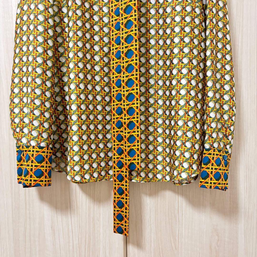 【新品未使用タグ付き】LOULOU WILLOUGHBYボウタイブラウスイエロー