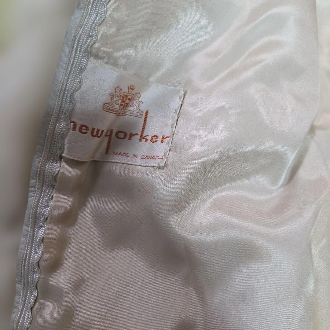 ブルーフォクス コート 肉厚 女優襟 フォクスファー ホワイトフォクス サイズM