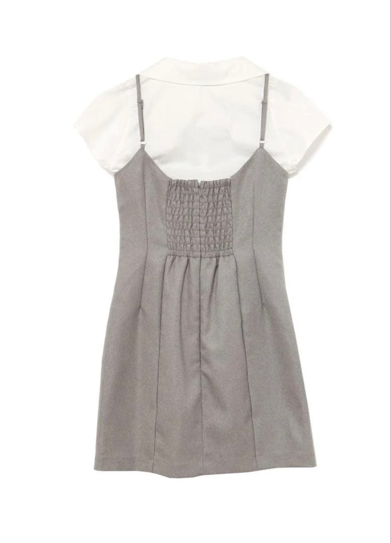 ワンピース andmary Betty layered dress gray