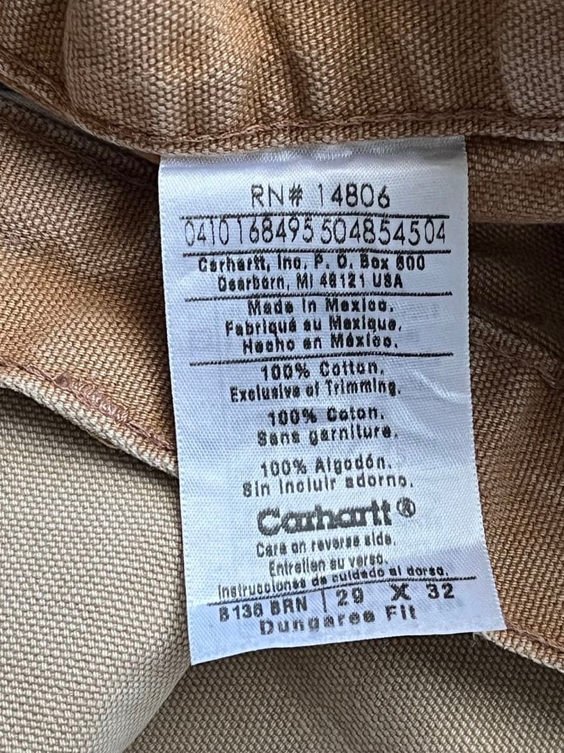 【美品】00s 廃盤 B136 カーハート ダブルニー Y2Kサイズ　メキシコ製