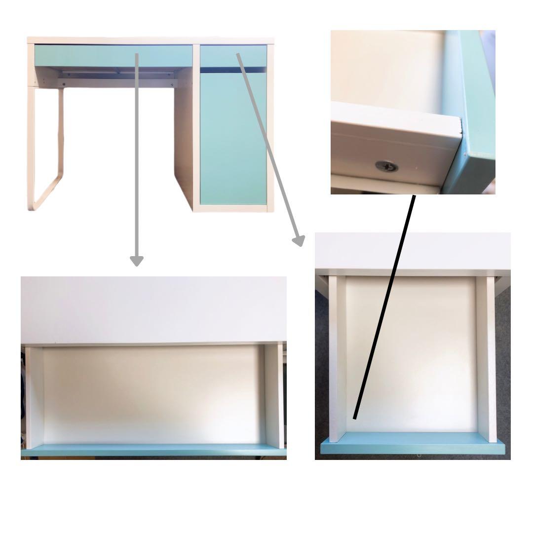 【IKEAミッケデスク】ターコイズ