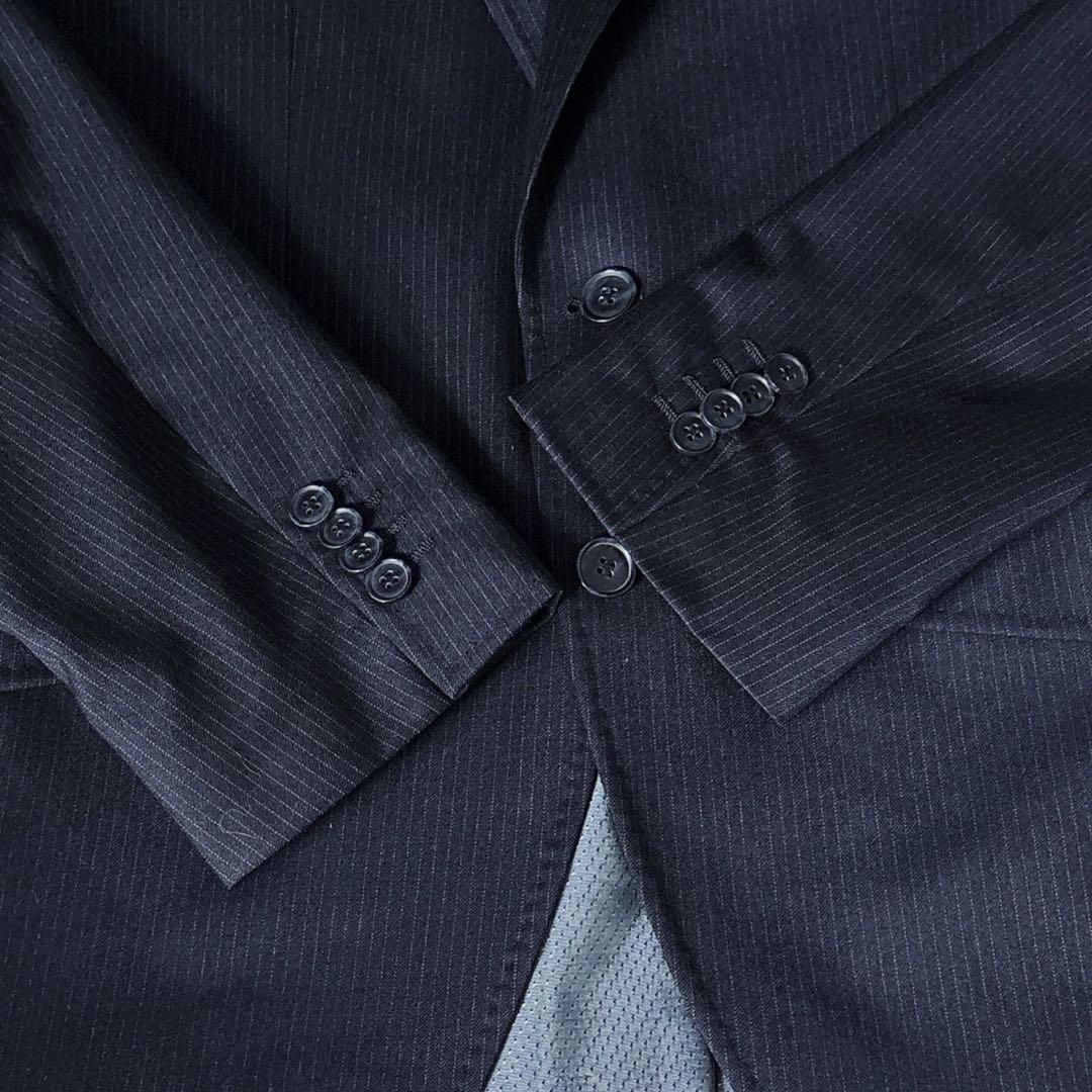 【美品】 最高級 ドルチェ＆ガッバーナ SICILIA ストライプ スーツ 黒