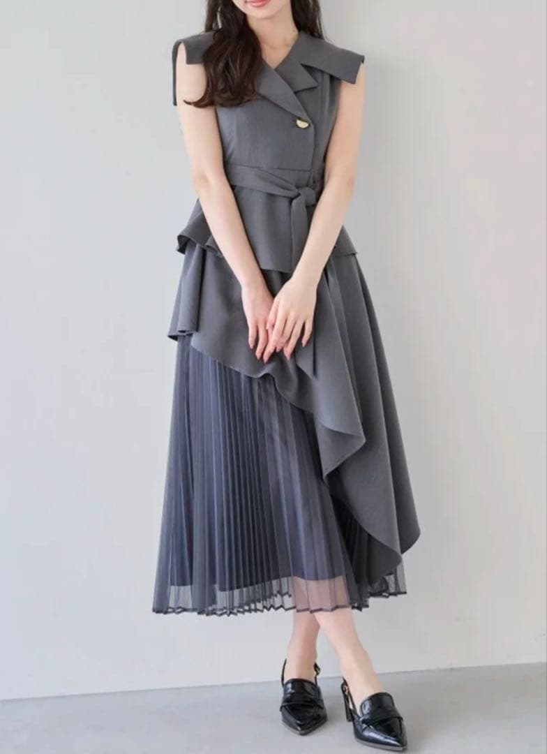 【新品】dazzlin ダズリン　ワンピース アシメプリーツトレンチワンピース