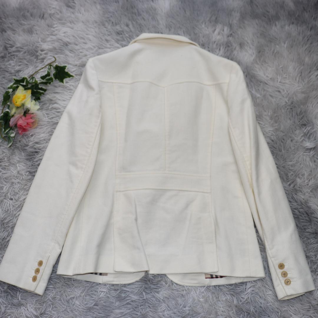 ✨BURBERRYバーバリー✨コーデュロイ　ジャケット　ノバチェック　白　４２