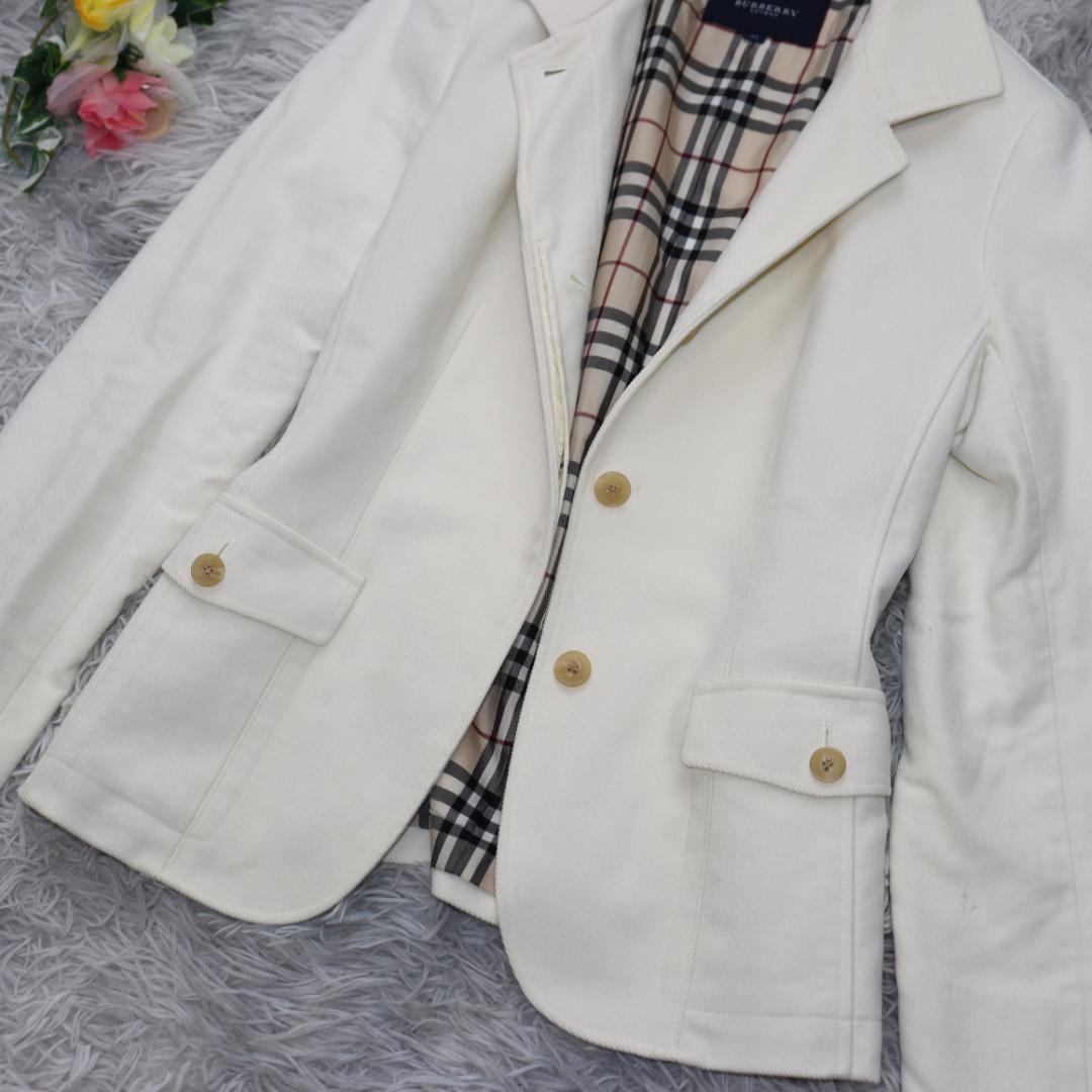 ✨BURBERRYバーバリー✨コーデュロイ　ジャケット　ノバチェック　白　４２