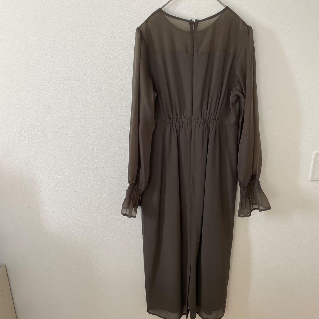 niana 二アナ　ビスチェ風　ボリュームスリーブシフォンドレス　結婚式　大きい