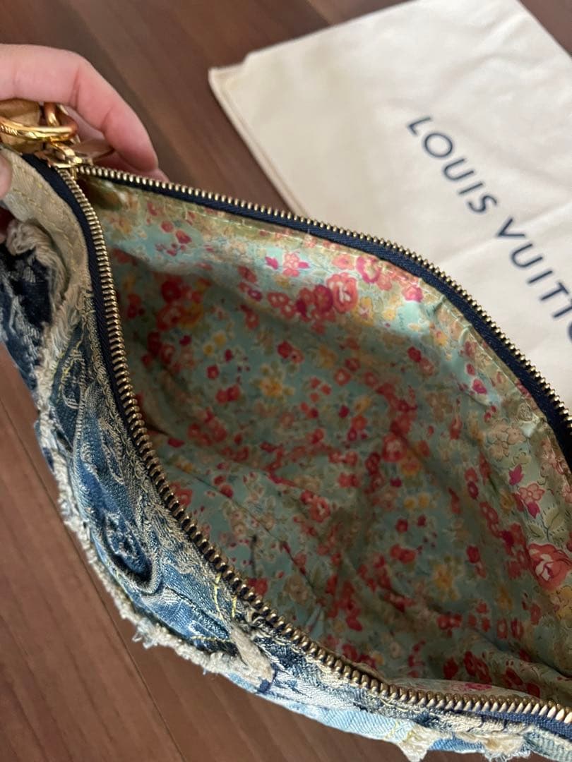 ルイヴィトン　パウチィ　デニム　バッグ