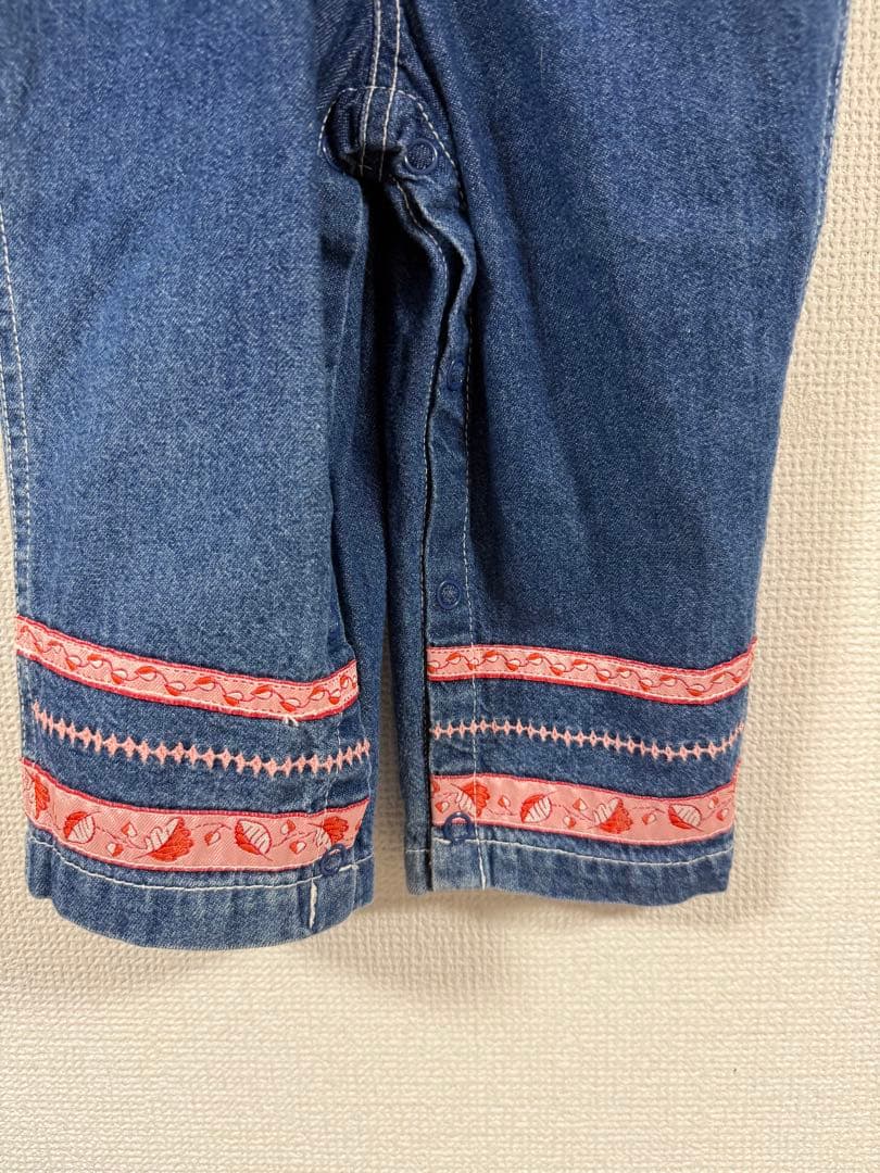 プーさん　ベビーロンパース　オーバーオール　ヴィンテージ　古着　24M