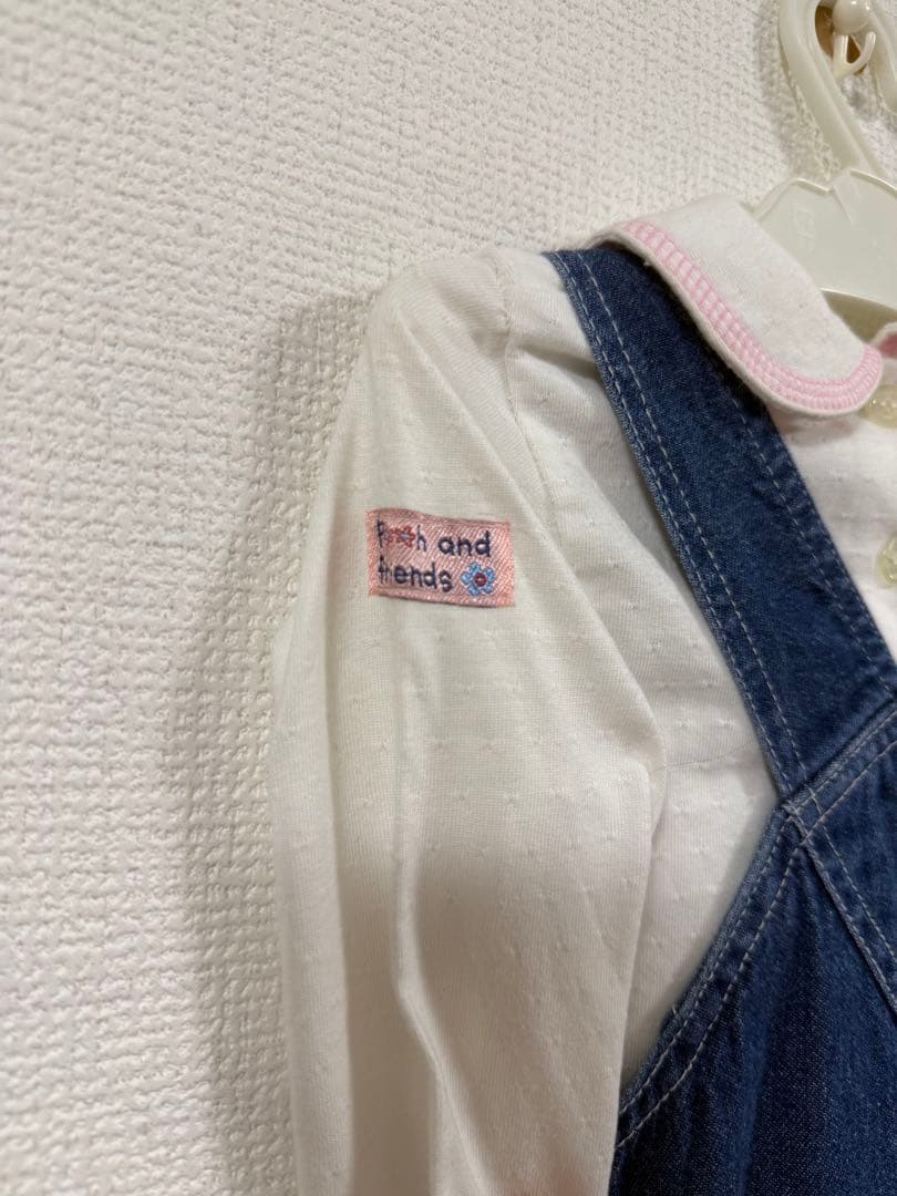 プーさん　ベビーロンパース　オーバーオール　ヴィンテージ　古着　24M