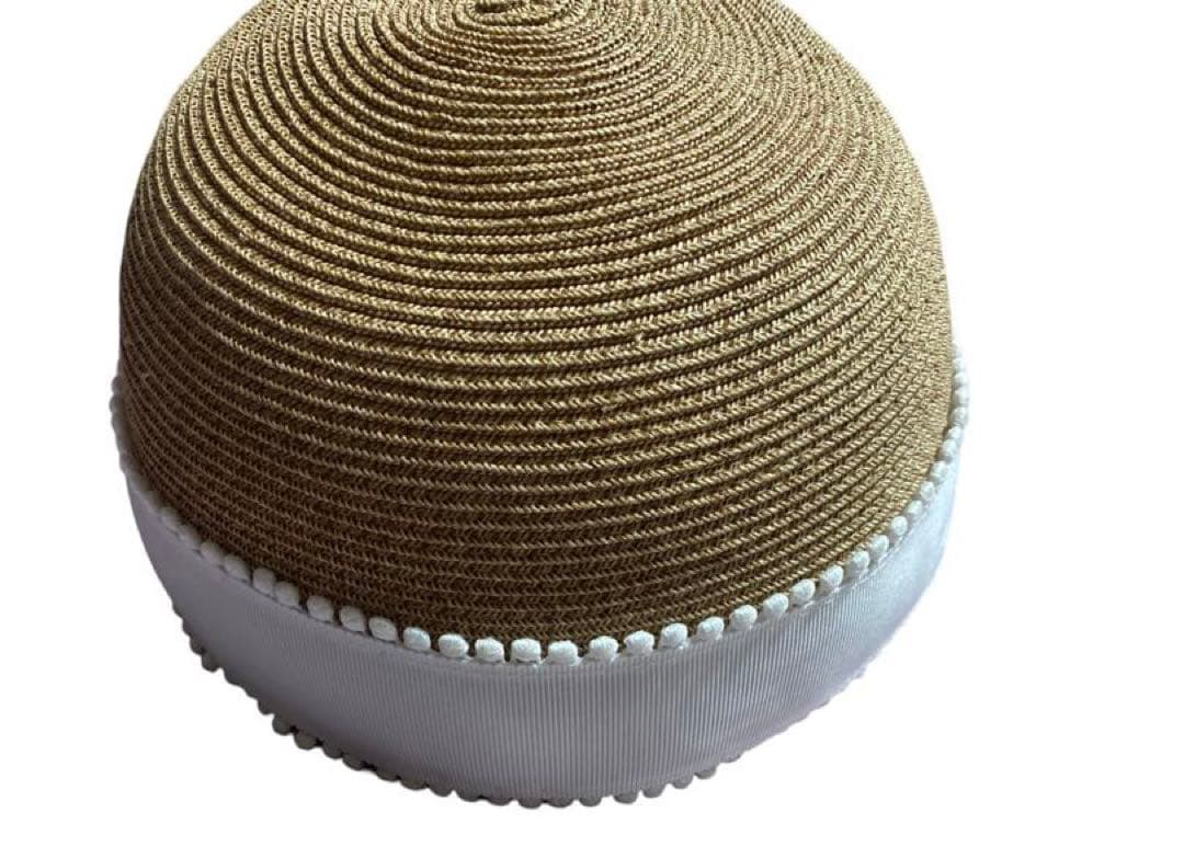 Athena New York IVORY フラワーレースキャップ　麦わら帽子