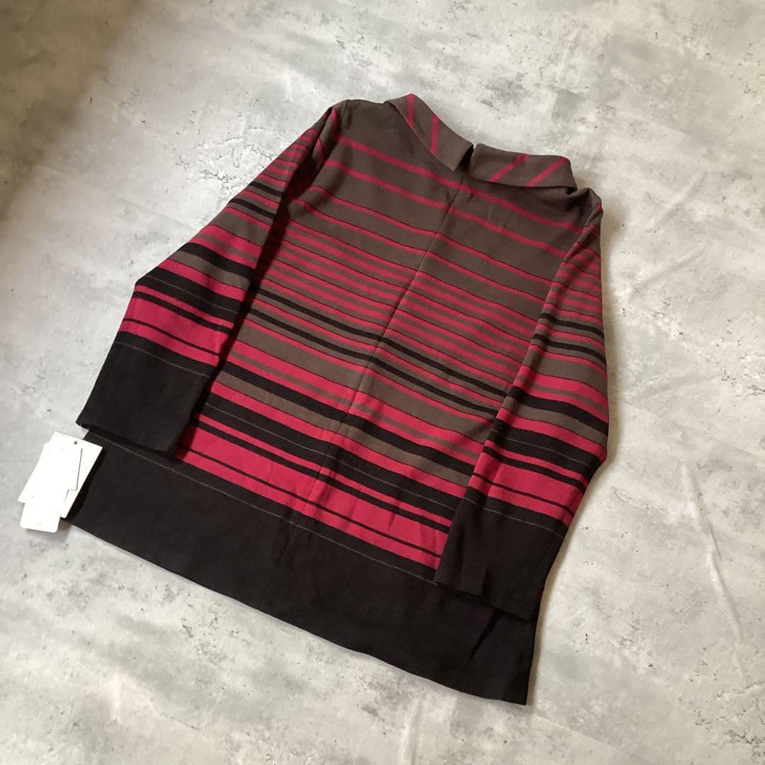 Leilian レリアン　新品未使用　トップス　ボーダー　ブラウン