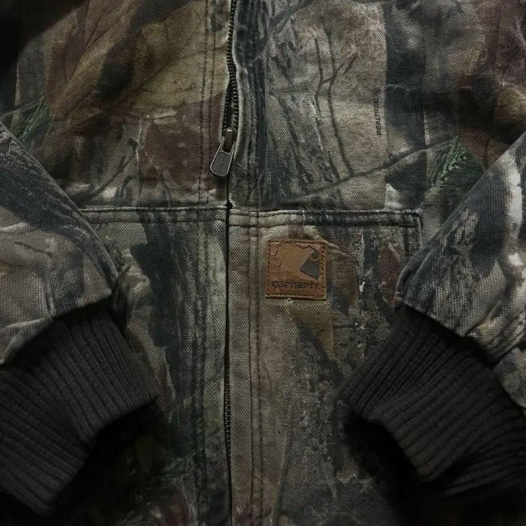 【希少】Carhartt アクティブジャケット カモ柄 リアルツリーキッズM