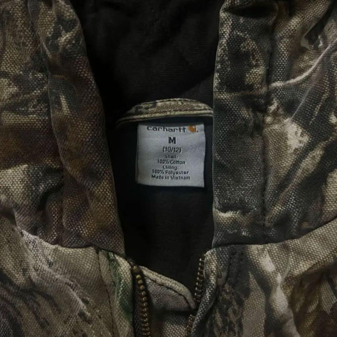 【希少】Carhartt アクティブジャケット カモ柄 リアルツリーキッズM