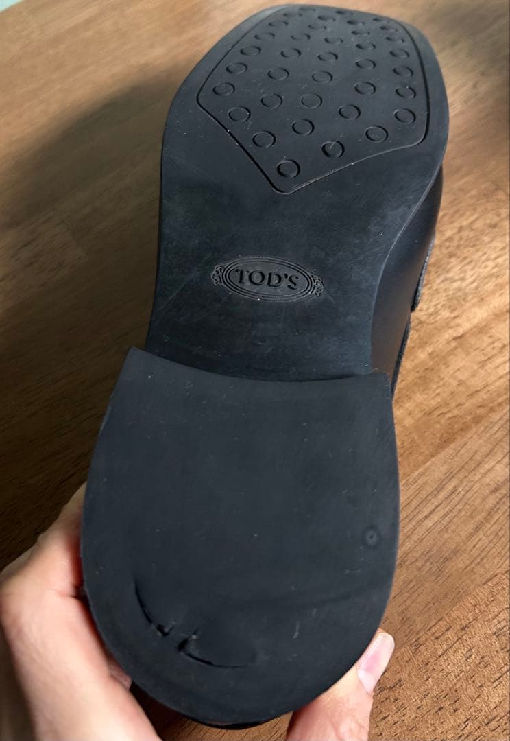 トッズ　tod's 靴　T タイムレス　レザー　ローファー　黒　38.5