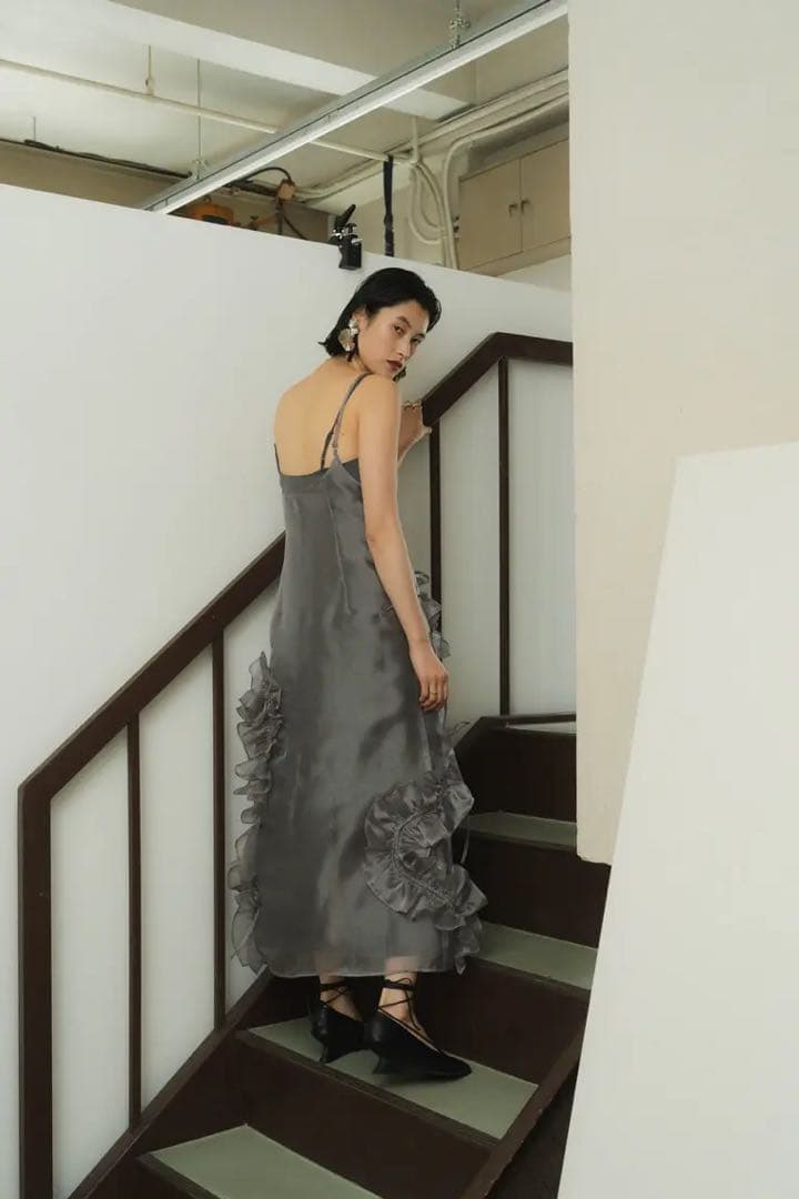 knuthmarf レイヤード チュールワンピース シルバー